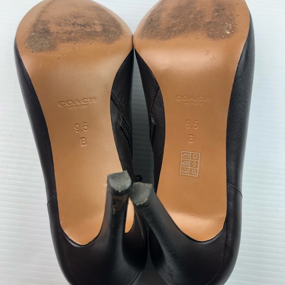 Coach Brown Leather Seneca Wax Heel Booties 9.5B - Picture 8 of 8